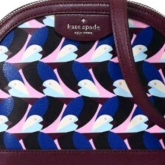Kate Spade-Sylvia Geo Birds Dome Crossbody Bag (Love Birds 🐦) - Picture 7 of 14